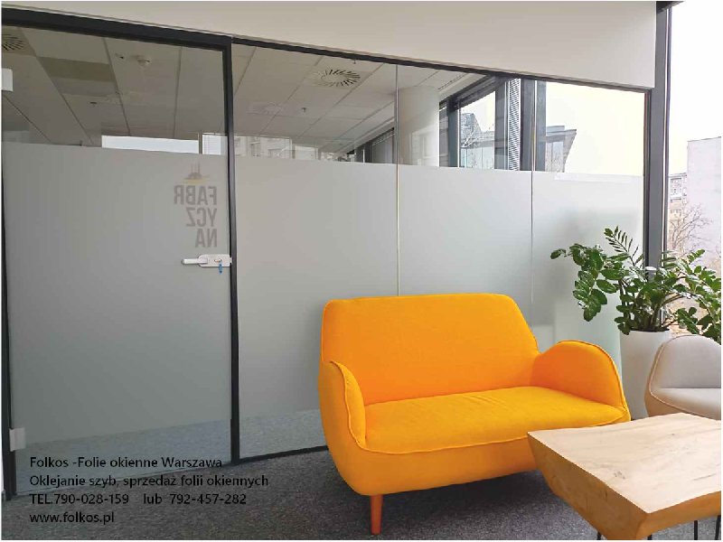 Folia do biura na ścianki działowe Oklejanie biur Wwa