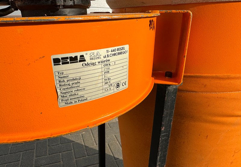 Odciąg trocin Rema OWK workowy - 02 Odciąg trocin Rema OWK workowy - 02