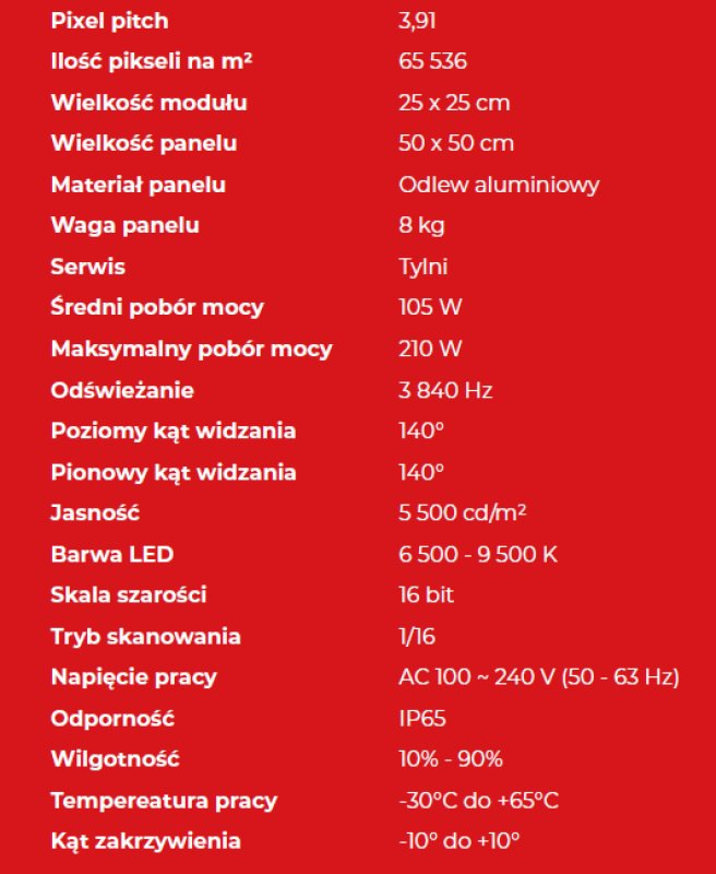 Wynajem zewnętrzny telebim LED dowolny wymiar - 02