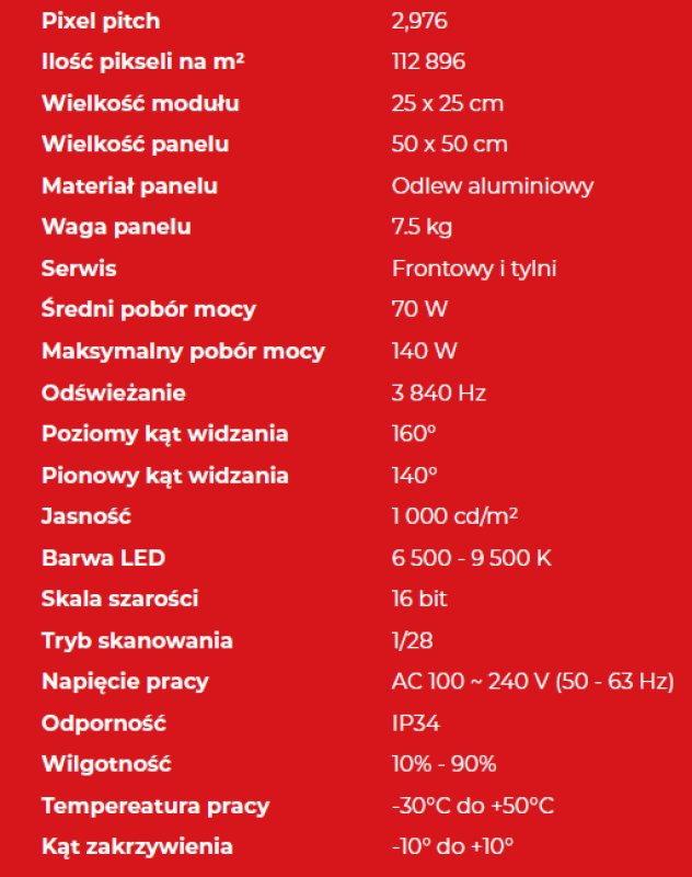 Wynajem ekran LED wewnętrzny P2 lub P3 - 02