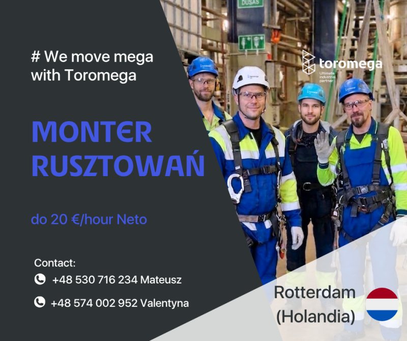 Monter rusztowań Holandia (Rotterdam)