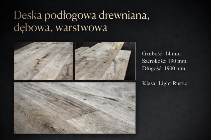 Sprzedam drewnianą deskę podłogową, dębową